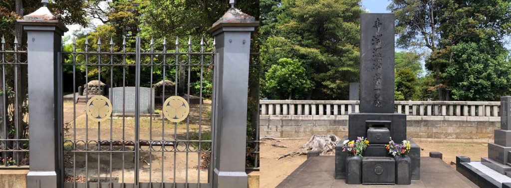 左:徳川慶喜墓 右:渋沢栄一墓