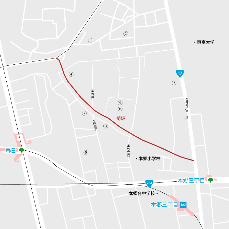 近代文学発祥の地・菊坂マップ