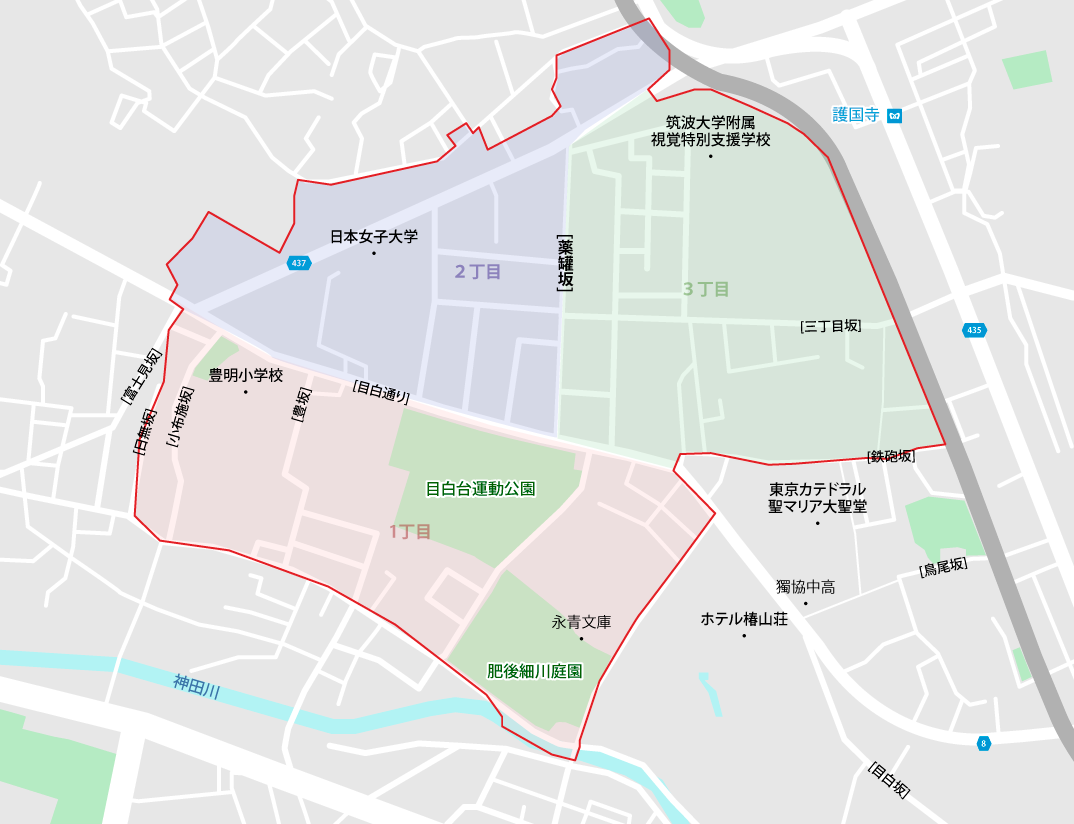 目白台の地図