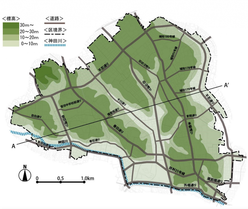 文京区の地形